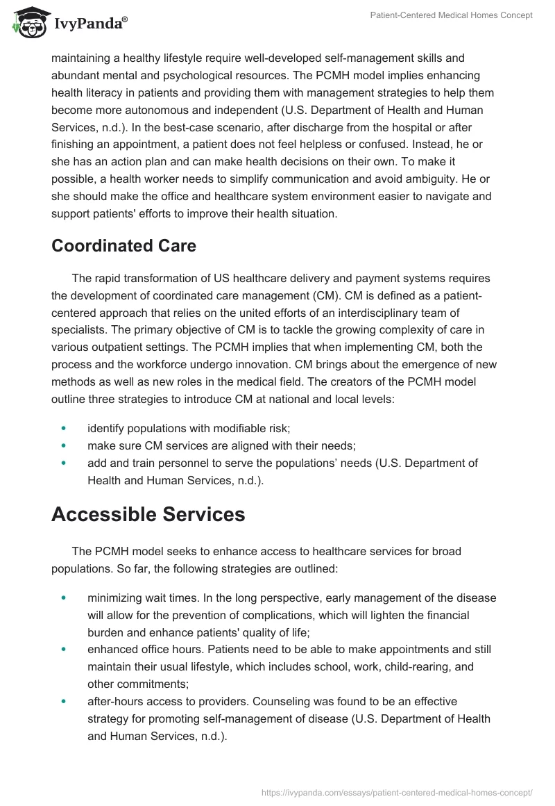 Patient-Centered Medical Homes Concept. Page 4