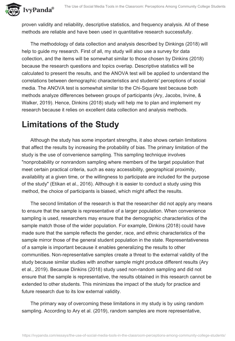 The Use of Social Media Tools in the Classroom: Perceptions Among Community College Students. Page 4
