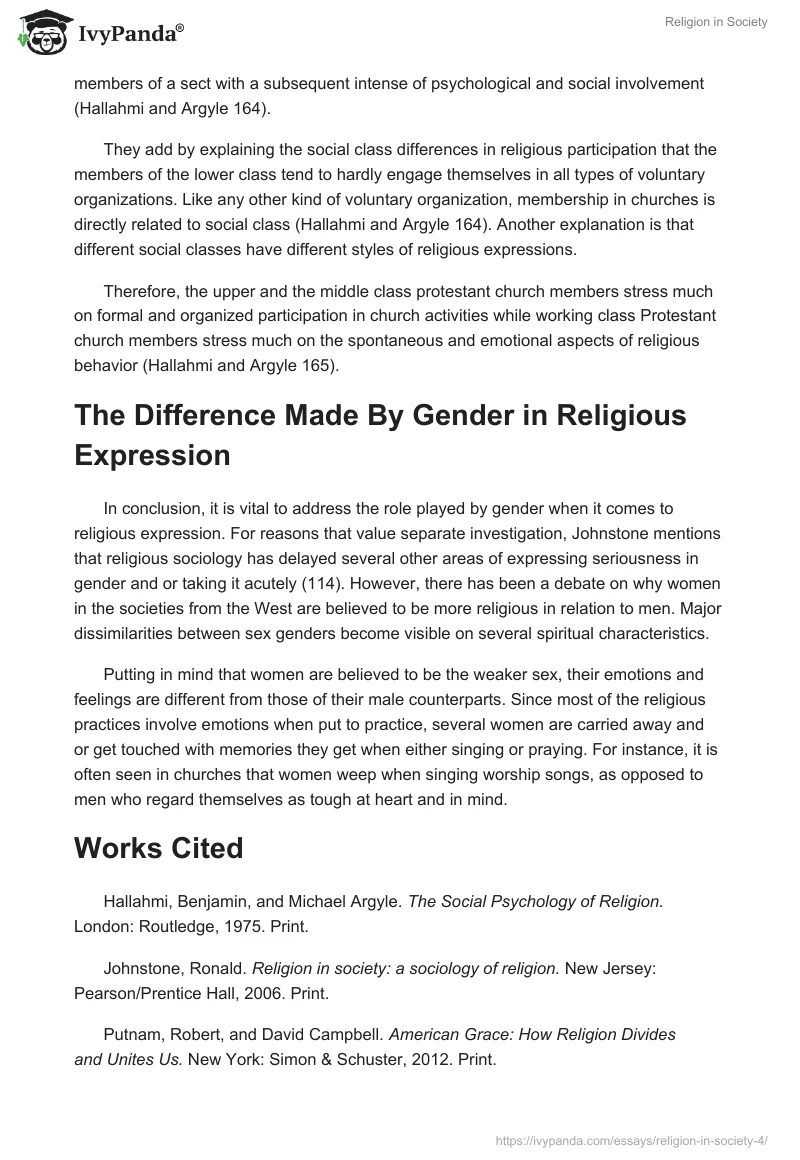 Religion in Society. Page 3