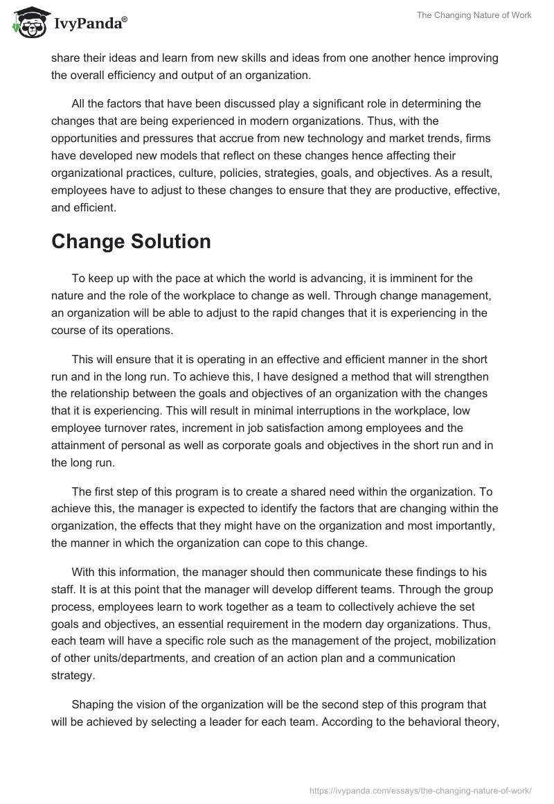The Changing Nature of Work. Page 4