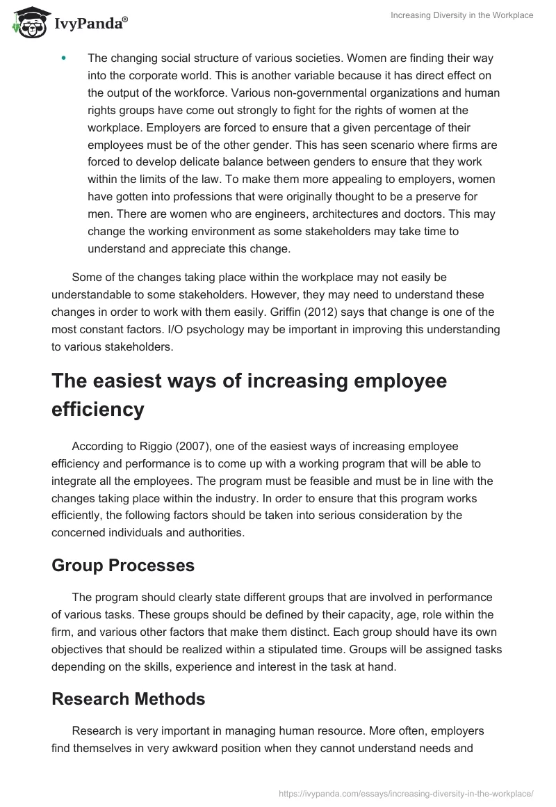 Increasing Diversity in the Workplace. Page 4