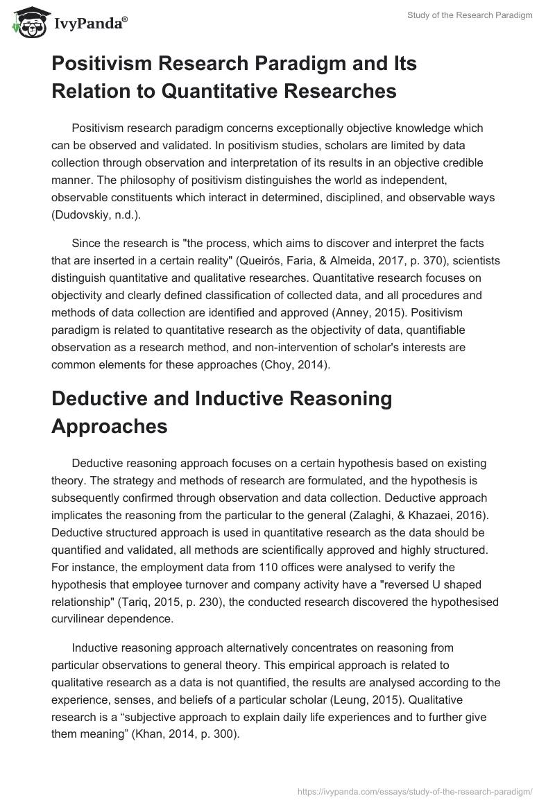 Study of the Research Paradigm. Page 2