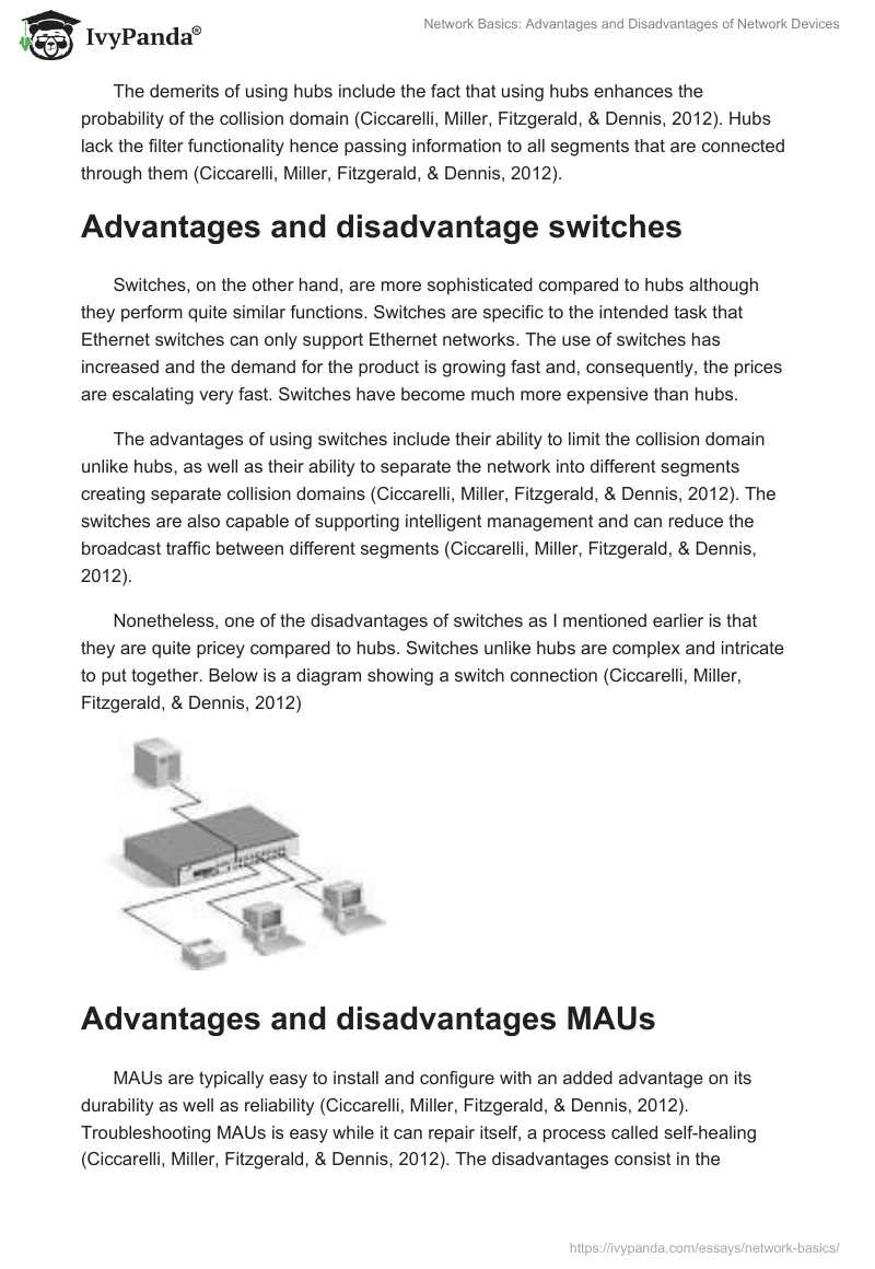 Network Basics: Advantages and Disadvantages of Network Devices. Page 2