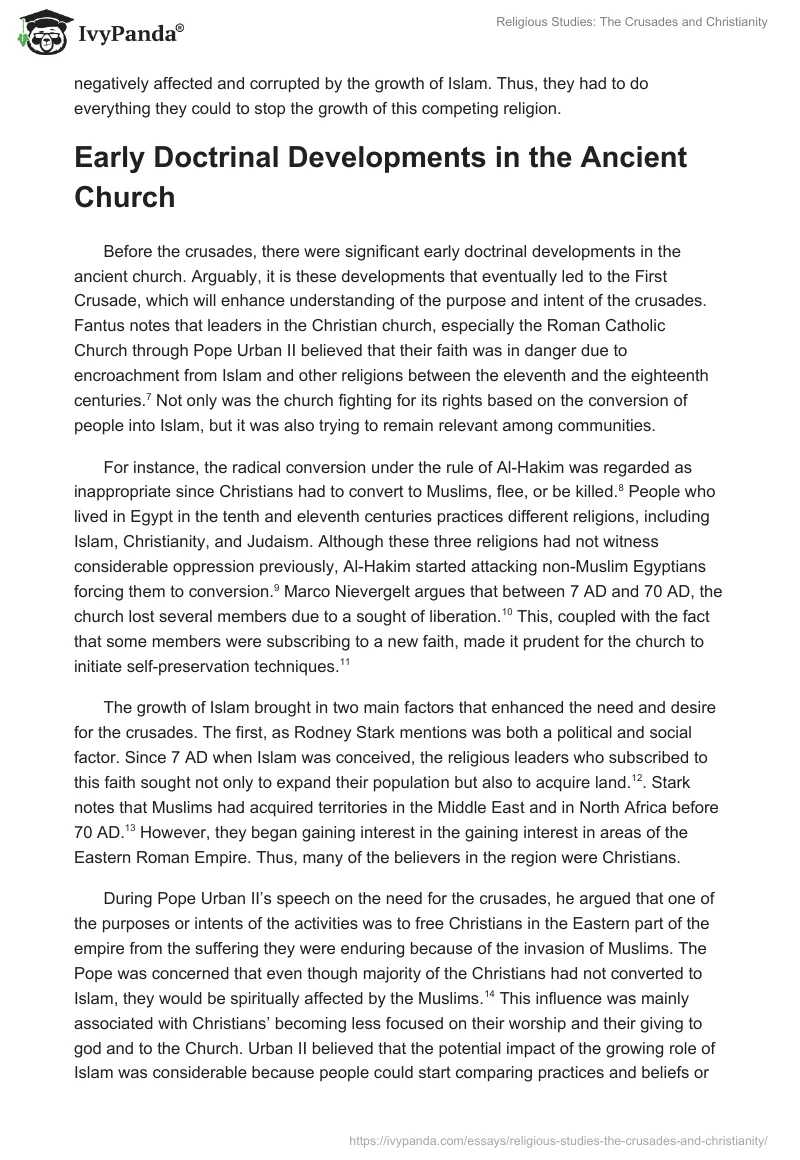 Religious Studies: The Crusades and Christianity. Page 2
