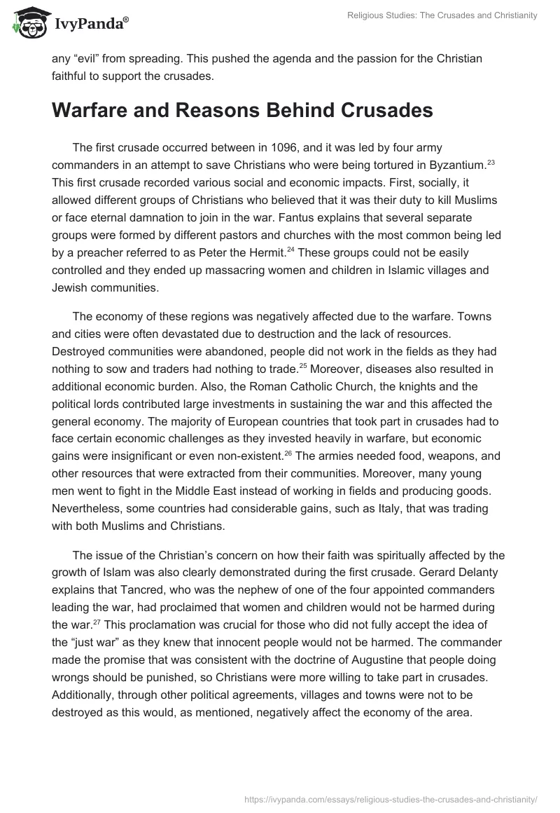 Religious Studies: The Crusades and Christianity. Page 5