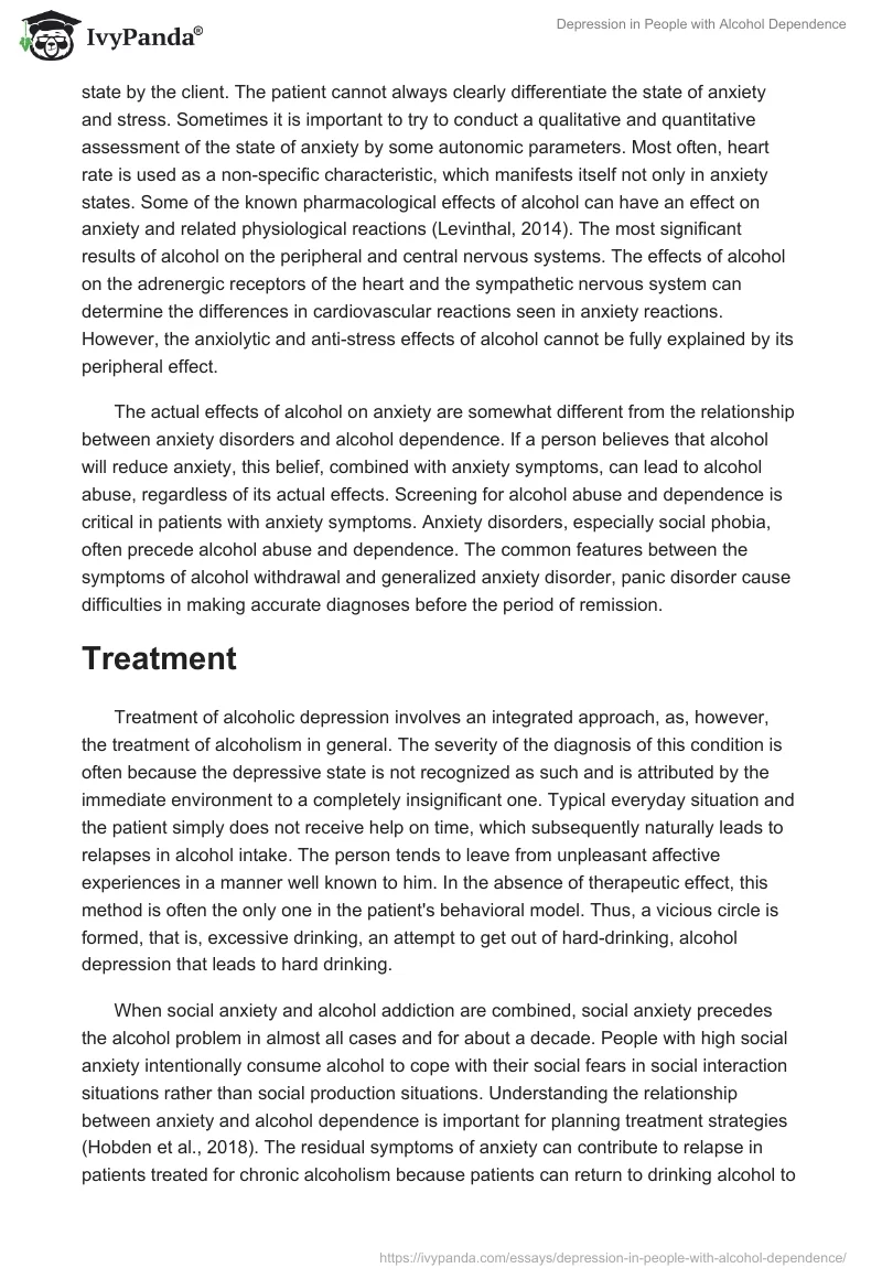 Depression in People With Alcohol Dependence. Page 3
