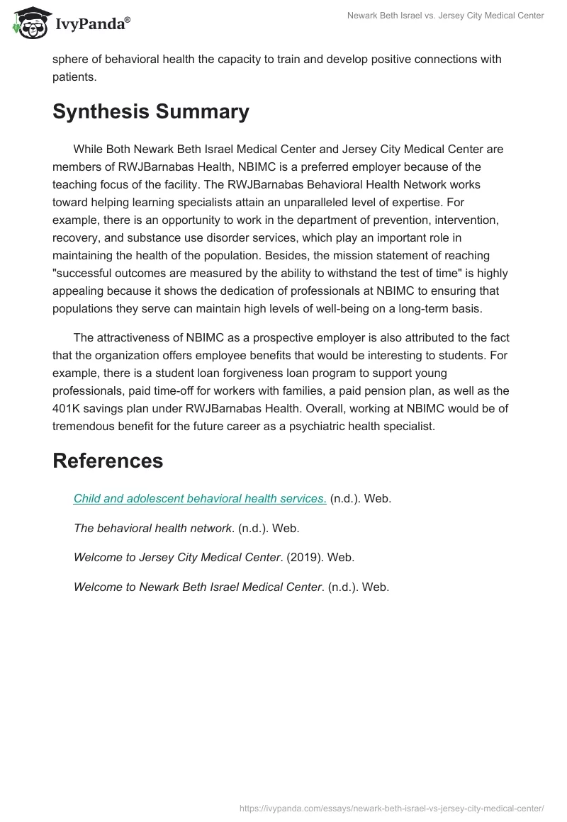 Newark Beth Israel vs. Jersey City Medical Center. Page 3