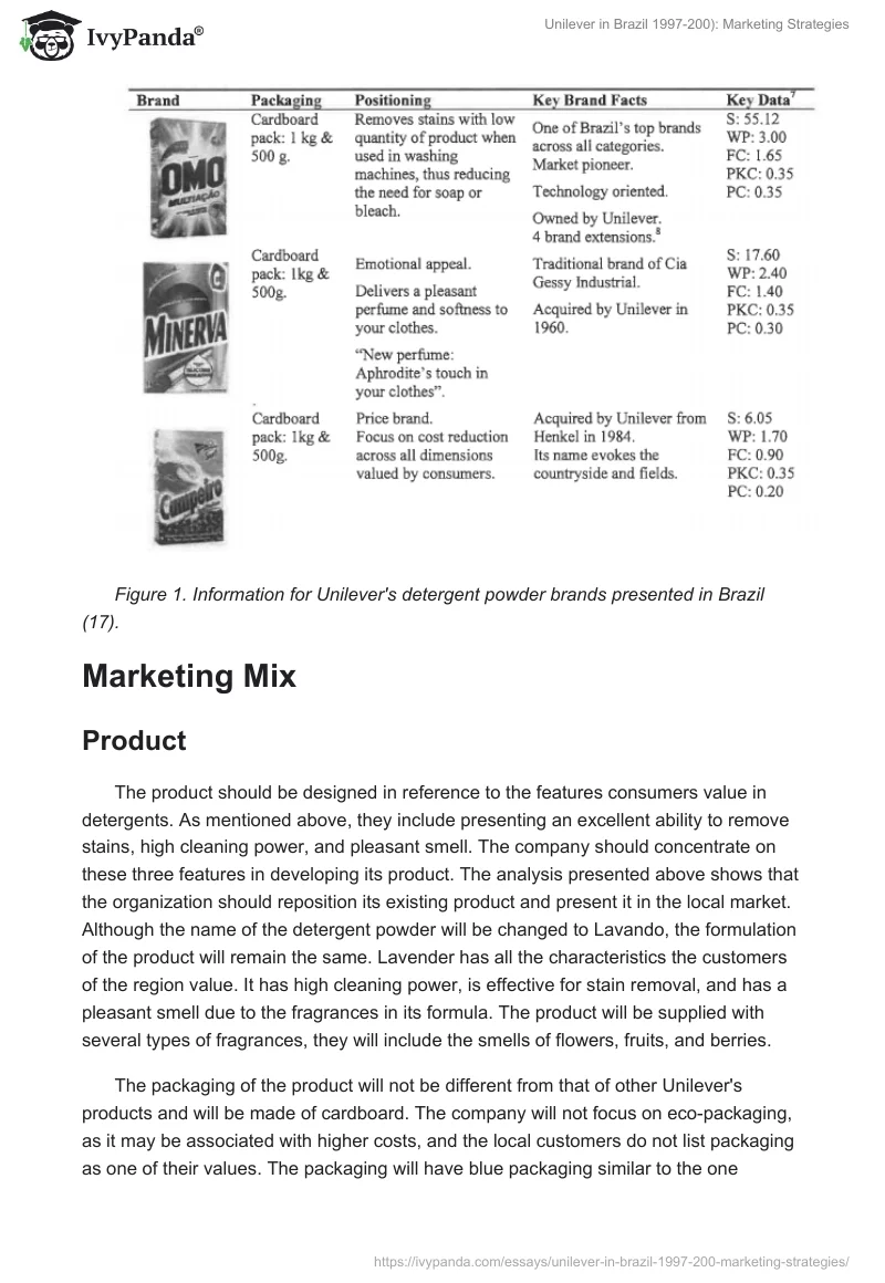 Unilever in Brazil 1997-200: Marketing Strategies. Page 4