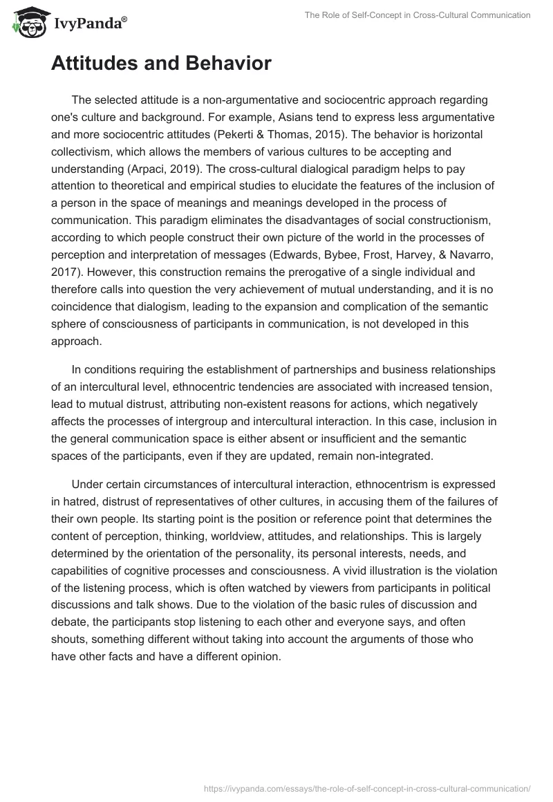 The Role of Self-Concept in Cross-Cultural Communication. Page 2