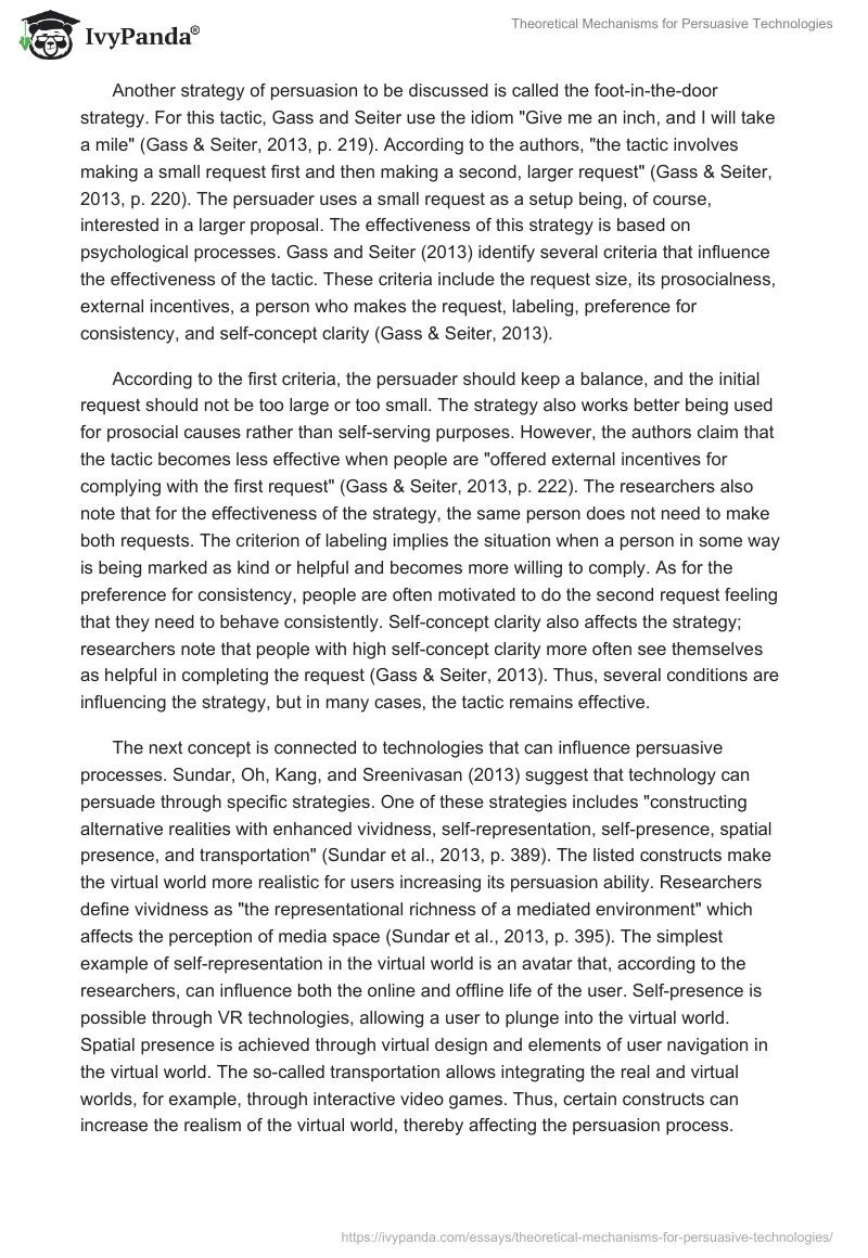 Theoretical Mechanisms for Persuasive Technologies. Page 2