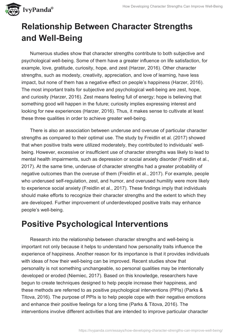 How Developing Character Strengths Can Improve Well-Being. Page 3