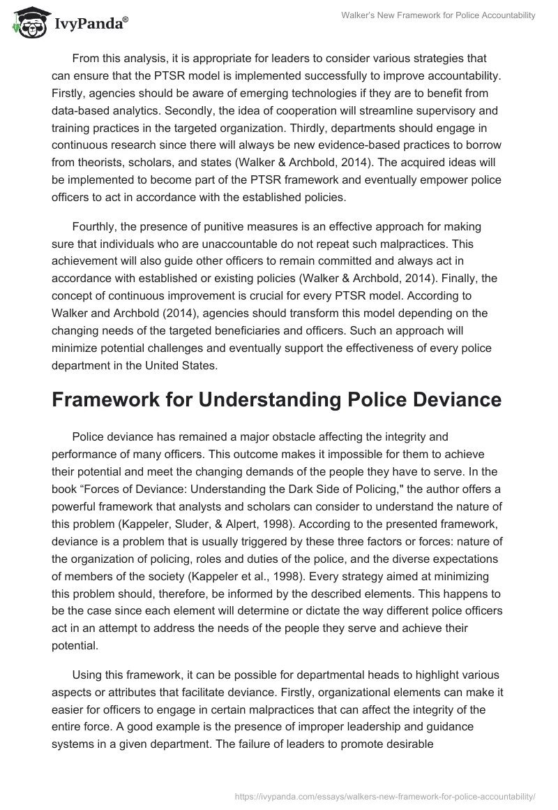 Walker’s New Framework for Police Accountability. Page 3