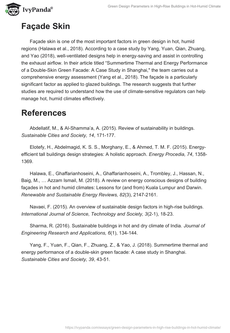Green Design Parameters in High-Rise Buildings in Hot-Humid Climate. Page 2