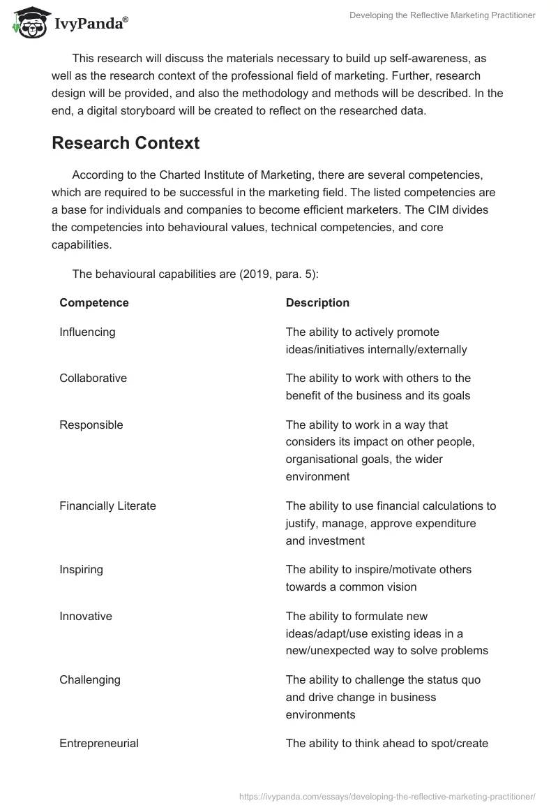 Developing the Reflective Marketing Practitioner. Page 2