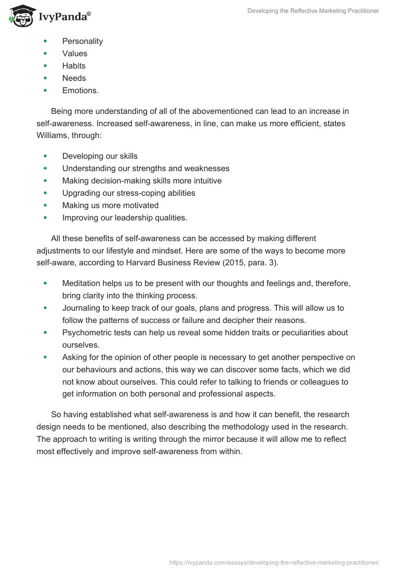 Developing the Reflective Marketing Practitioner. Page 4