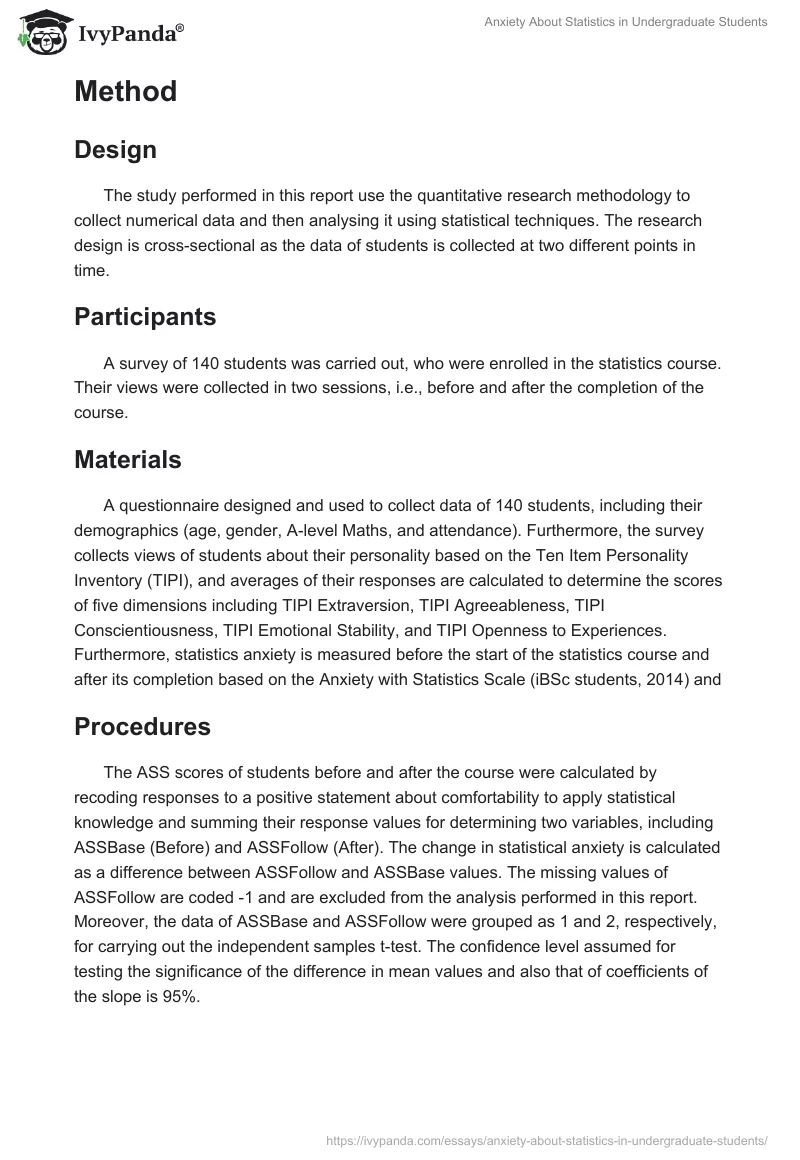 Anxiety About Statistics in Undergraduate Students. Page 3
