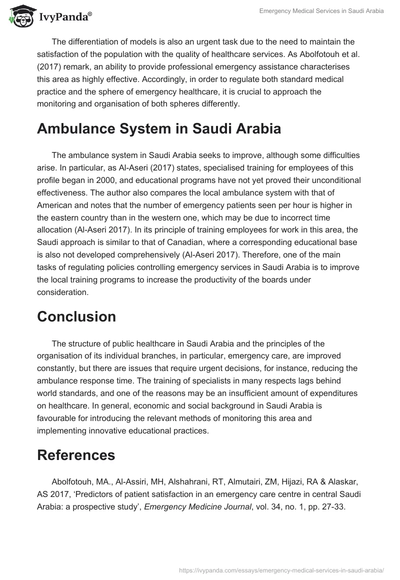 Emergency Medical Services in Saudi Arabia. Page 4
