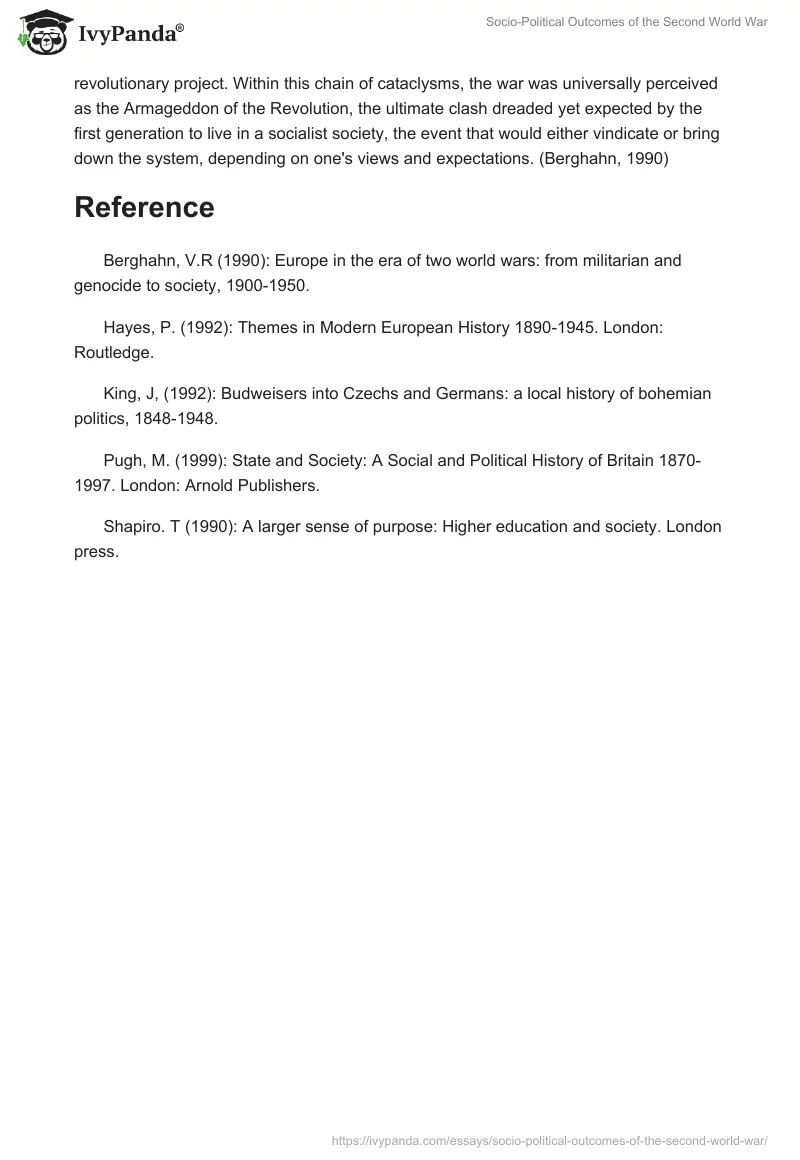 Socio-Political Outcomes of the Second World War. Page 4