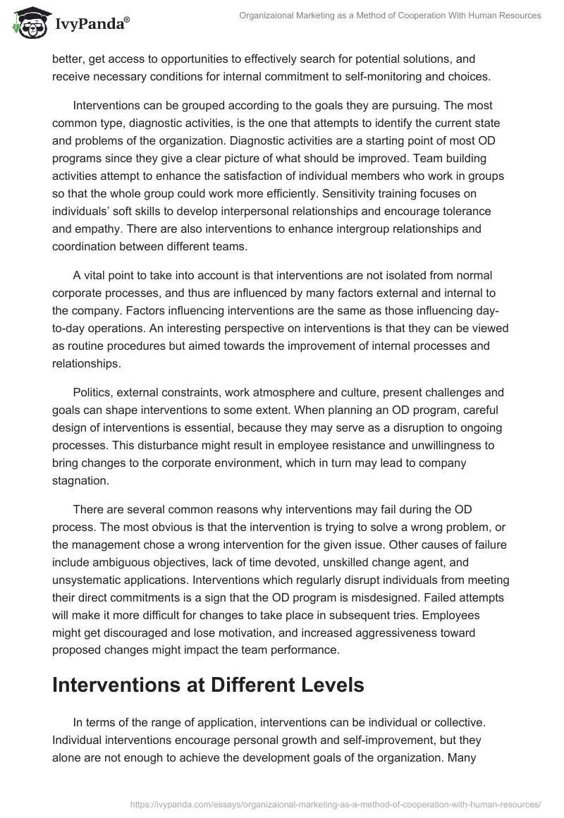 Organizaional Marketing as a Method of Cooperation With Human Resources. Page 2