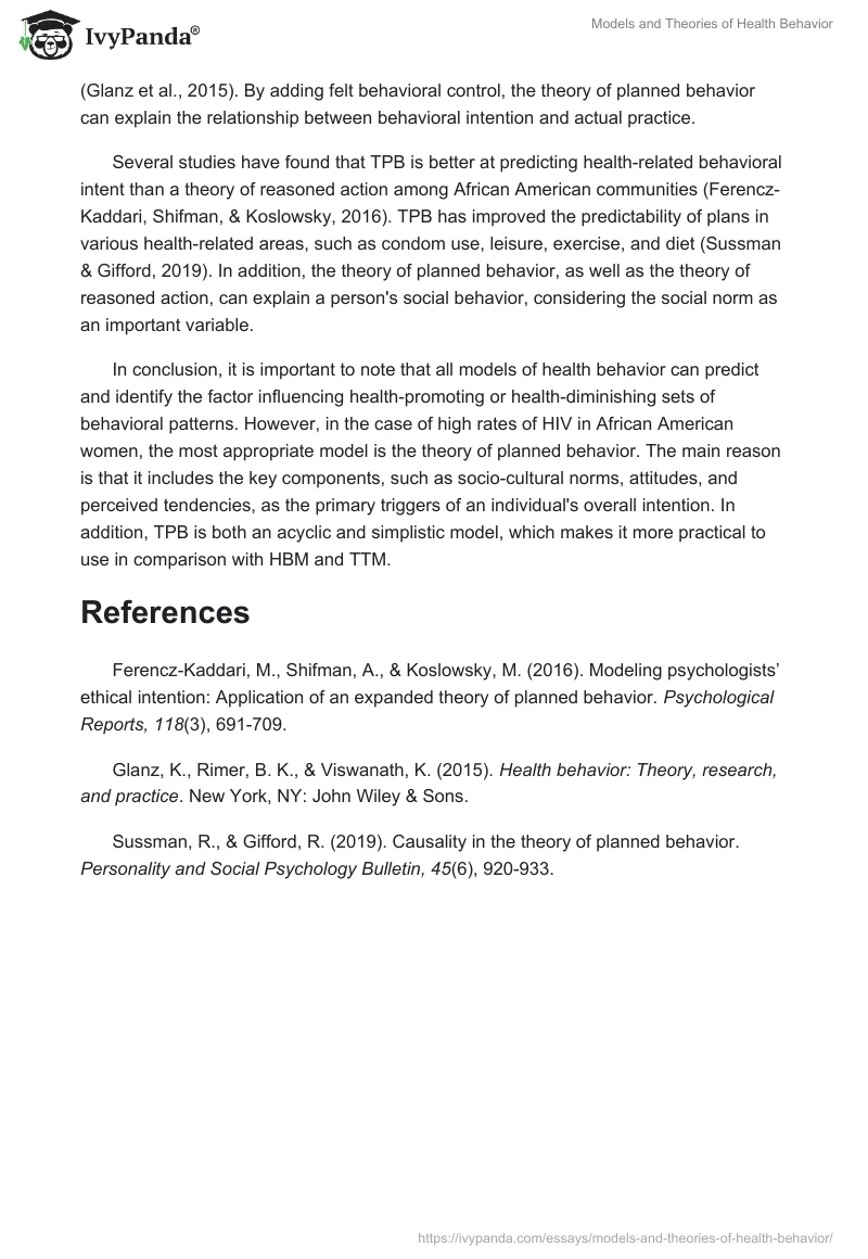 Models and Theories of Health Behavior. Page 2