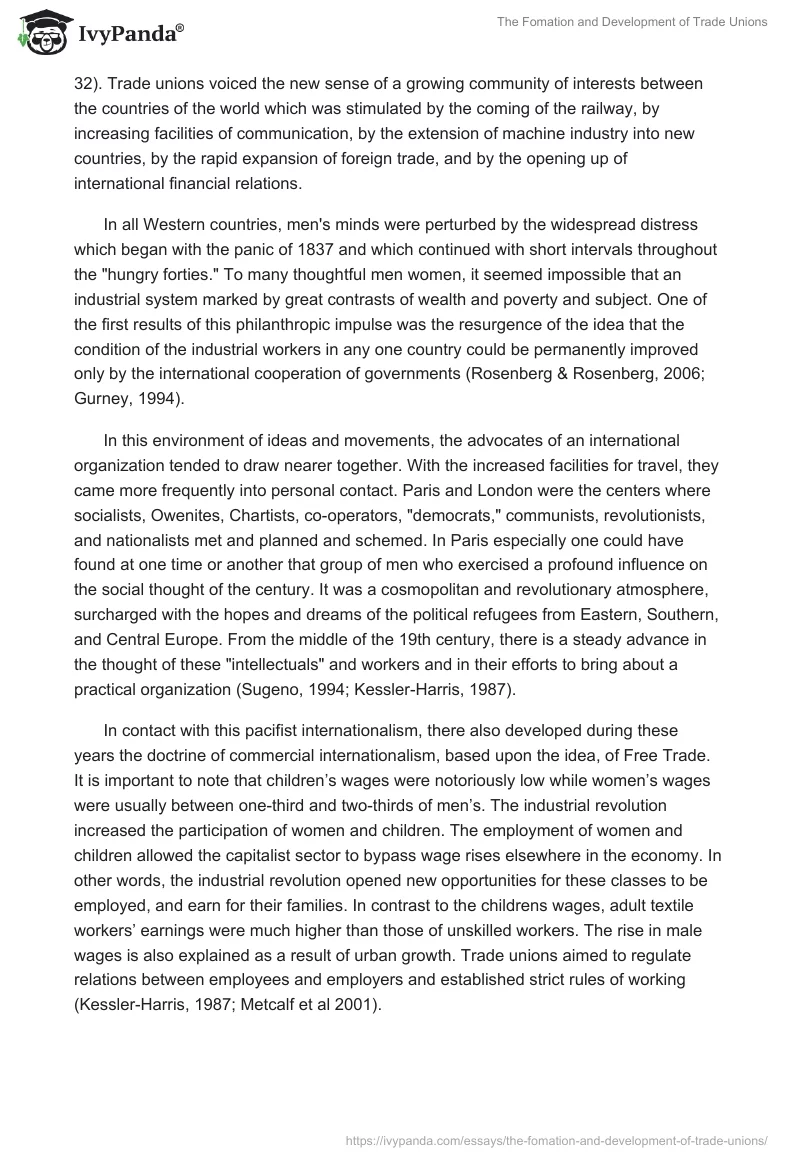 The Fomation and Development of Trade Unions. Page 3