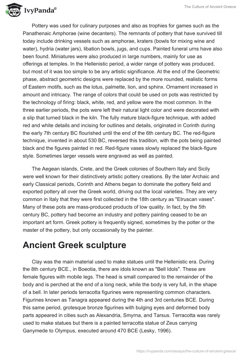 The Culture of Ancient Greece. Page 3