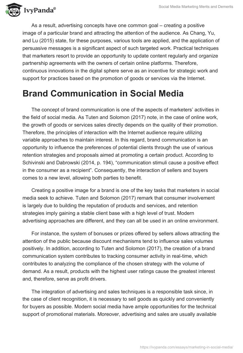 Social Media Marketing and Brand Communication. Page 4