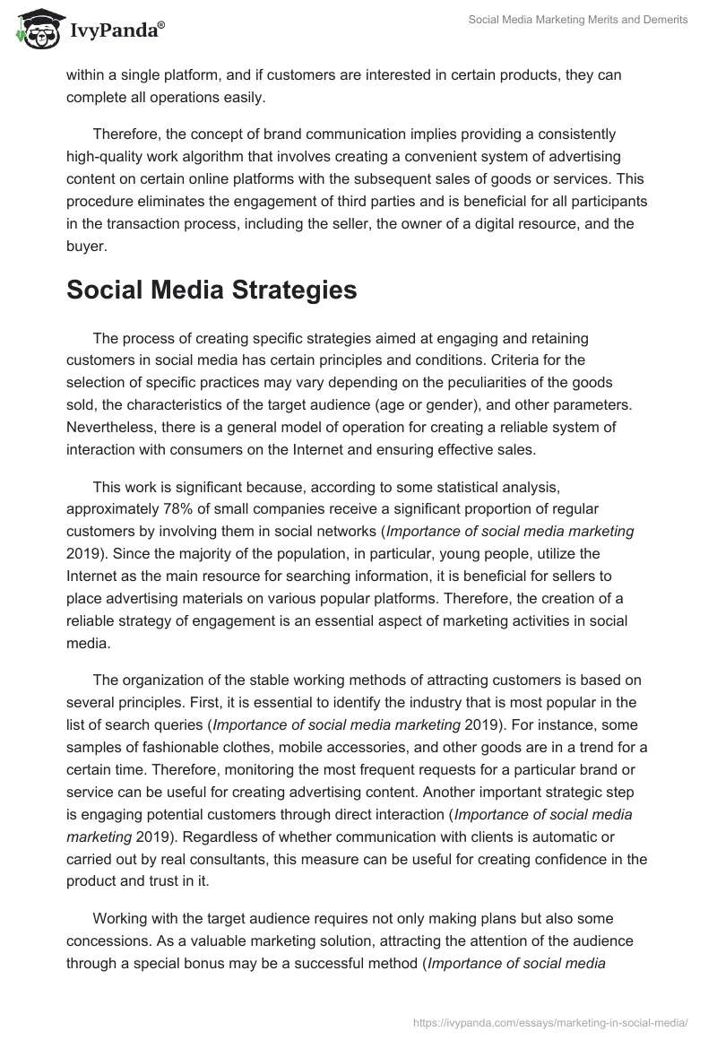 Social Media Marketing and Brand Communication. Page 5