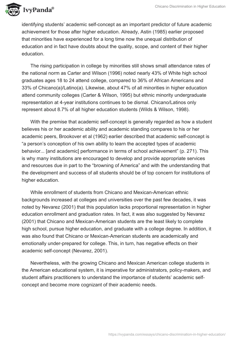 Chicano Discrimination in Higher Education. Page 2