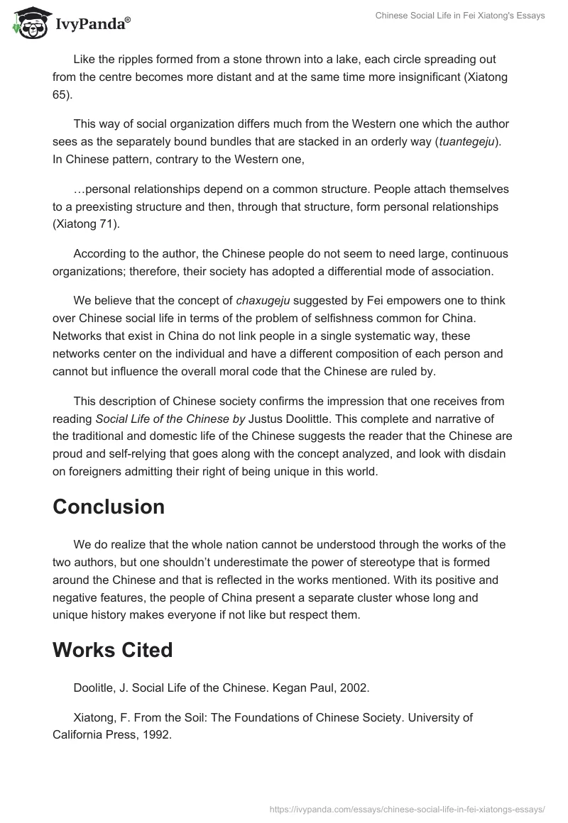 Chinese Social Life in Fei Xiatong's Essays. Page 2