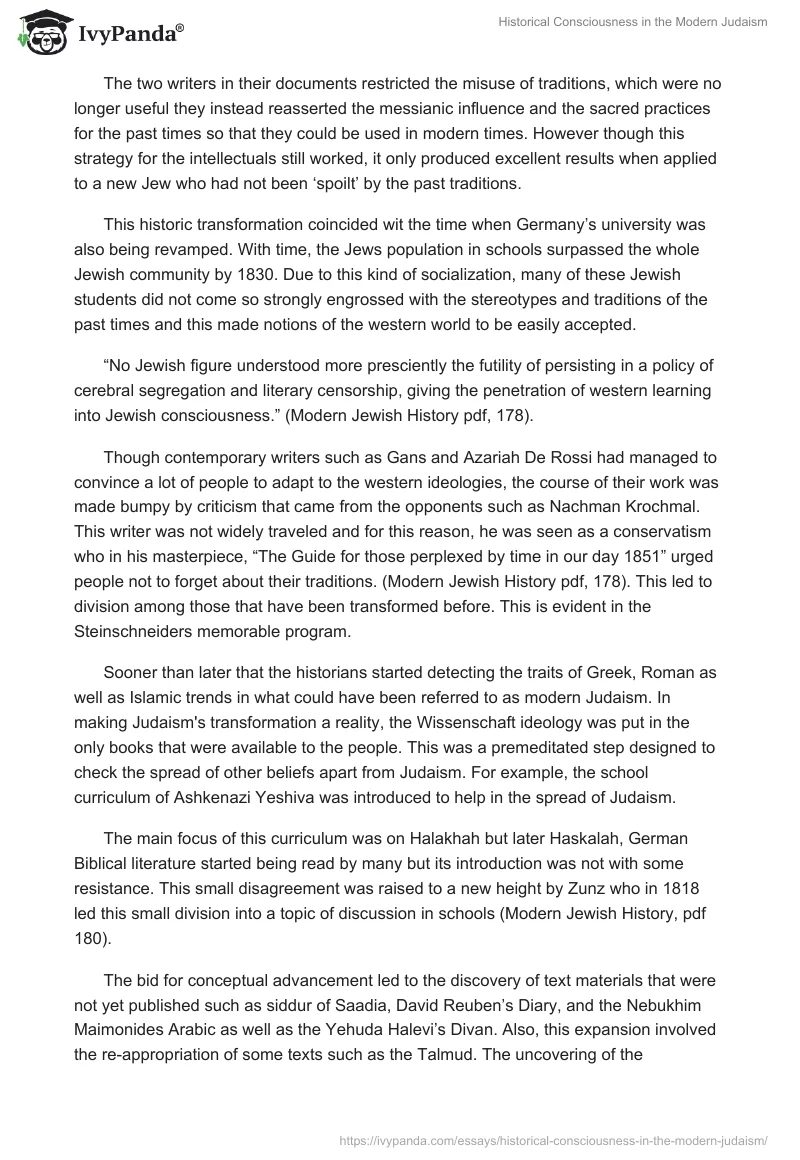 Historical Consciousness in the Modern Judaism. Page 2