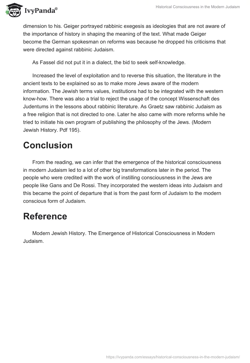 Historical Consciousness in the Modern Judaism. Page 4