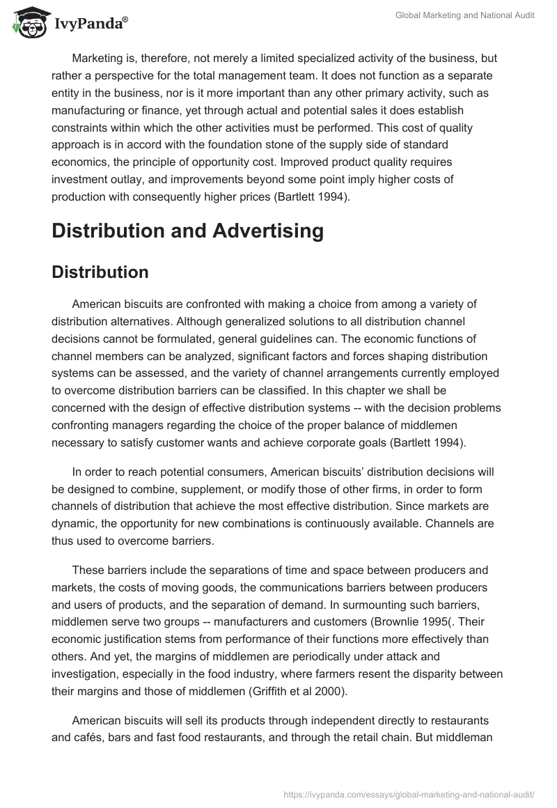 Global Marketing and National Audit. Page 4