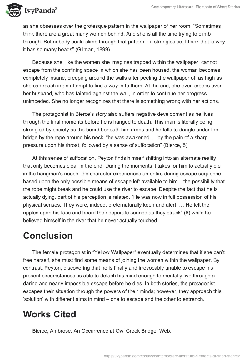 Contemporary Literature. Elements of Short Stories. Page 2