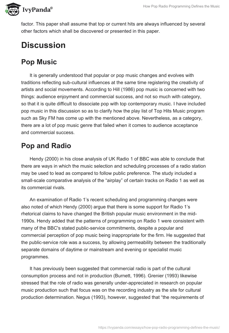 How Pop Radio Programming Defines the Music. Page 2