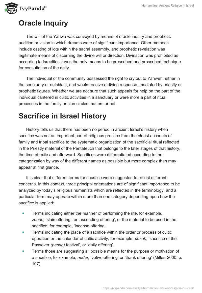 Humanities: Ancient Religion in Israel. Page 4