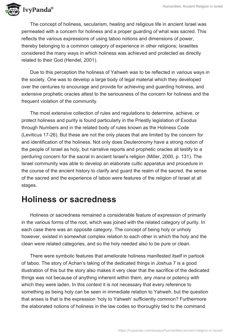 Humanities: Ancient Religion in Israel. Page 5