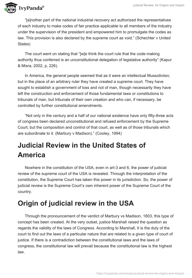 Judicial Review, Its Origins and Impact. Page 3