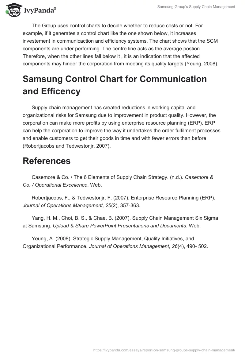 Samsung Group’s Supply Chain Management. Page 4