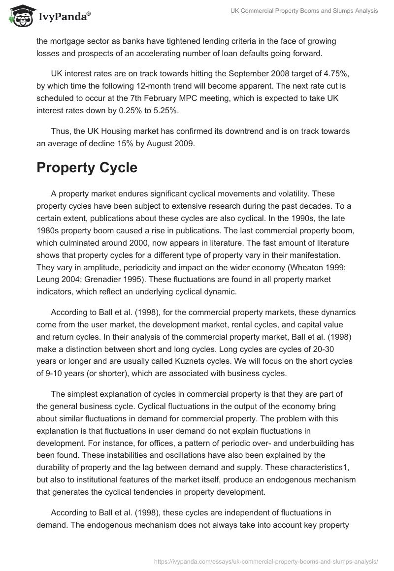 UK Commercial Property Booms and Slumps Analysis. Page 4