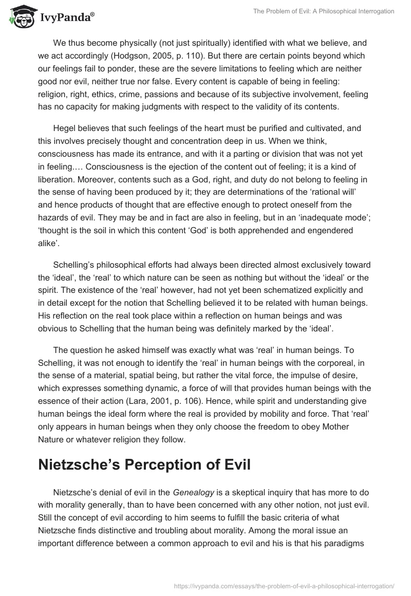 The Problem of Evil: A Philosophical Interrogation. Page 5