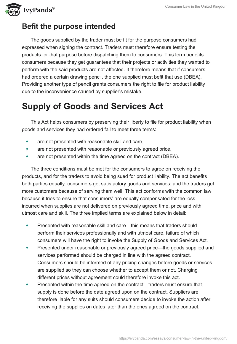 Consumer Law in the United Kingdom. Page 4