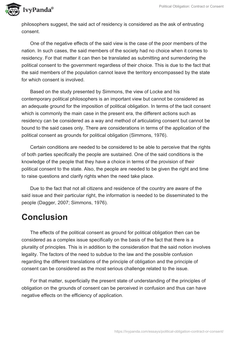 Political Obligation: Contract or Consent. Page 4