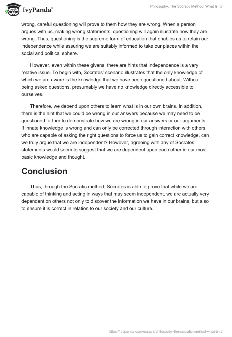 Philosophy. The Socratic Method: What Is It?. Page 2