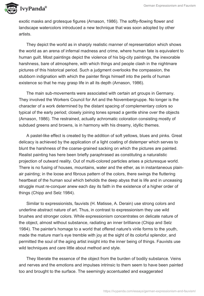 German Expressionism and Fauvism. Page 2