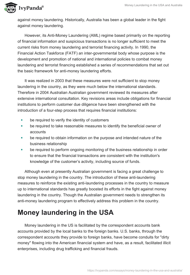 Money Laundering in the USA and Australia. Page 3