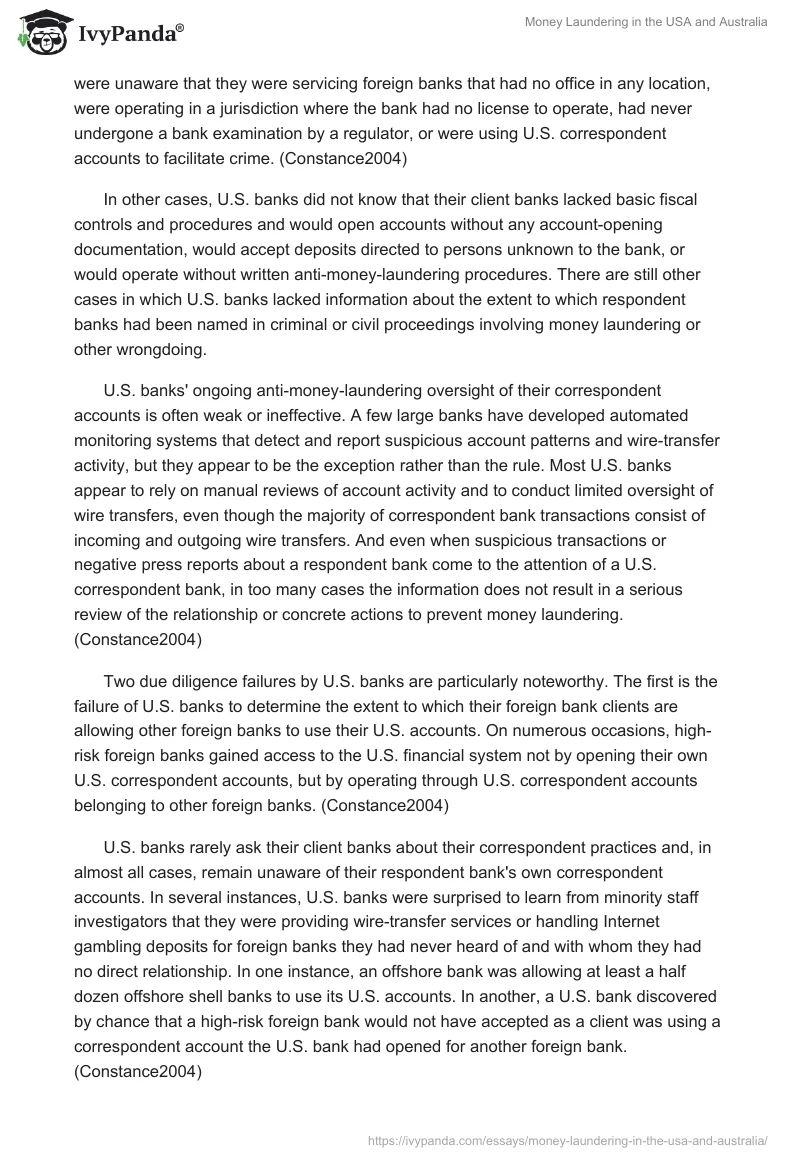 Money Laundering in the USA and Australia. Page 5