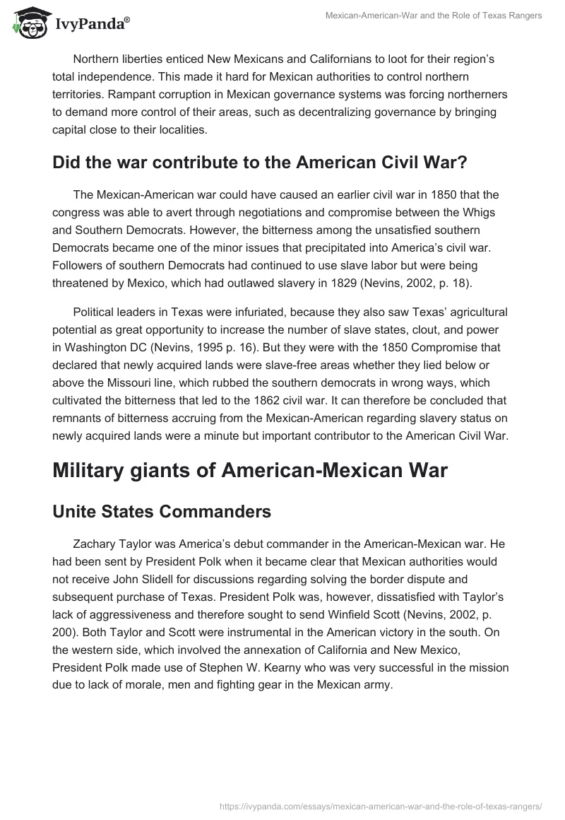 Mexican-American-War and the Role of Texas Rangers. Page 3