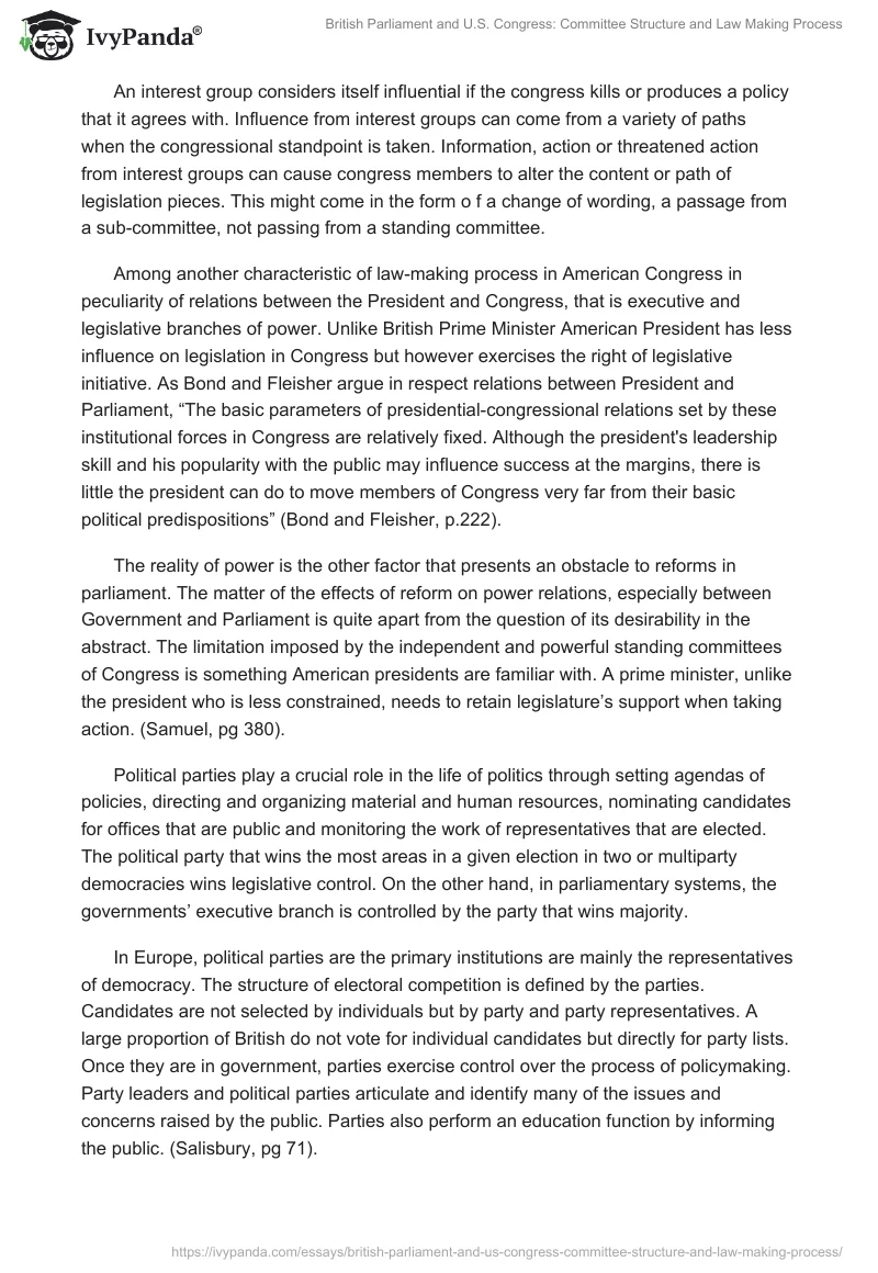 British Parliament and U.S. Congress: Committee Structure and Law Making Process. Page 3