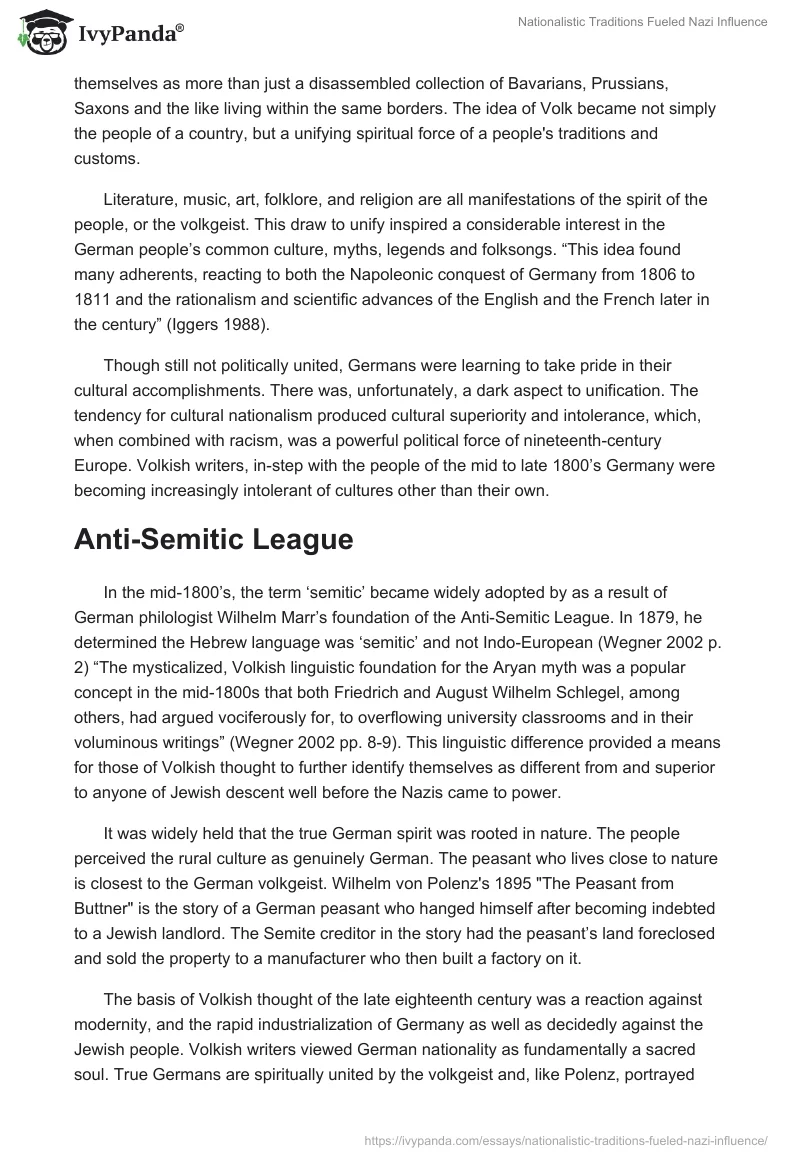 Nationalistic Traditions Fueled Nazi Influence. Page 2